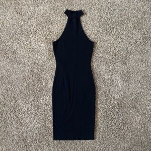 Body Con LBD High Neck Black Dress